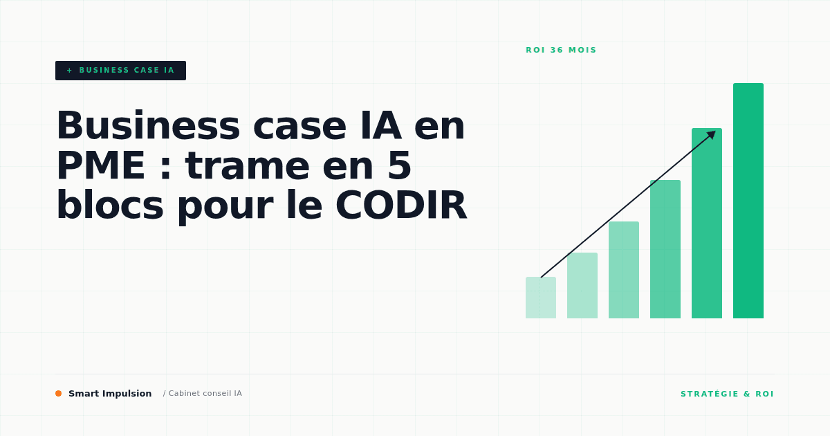 Image d'illustration pour l'article "Business case IA en PME : trame en 5 blocs pour le CODIR"