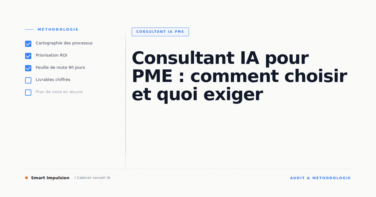 Image d'illustration pour l'article "Consultant IA pour PME : comment choisir et quoi exiger"
