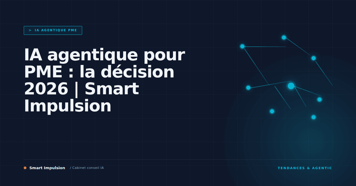 Image d'illustration pour l'article "IA agentique pour PME : la décision 2026 | Smart Impulsion"