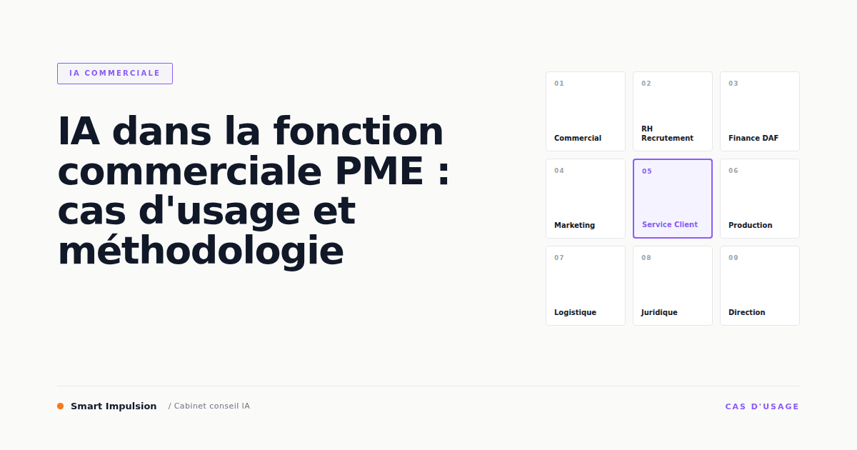 Image d'illustration pour l'article "IA dans la fonction commerciale PME : cas d'usage et méthodologie"