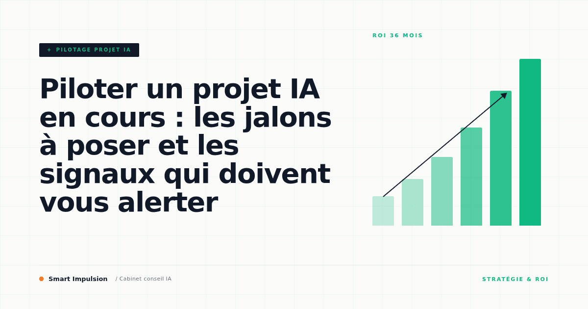 Image d'illustration pour l'article "Piloter un projet IA en cours : les jalons à poser et les signaux qui doivent vous alerter"