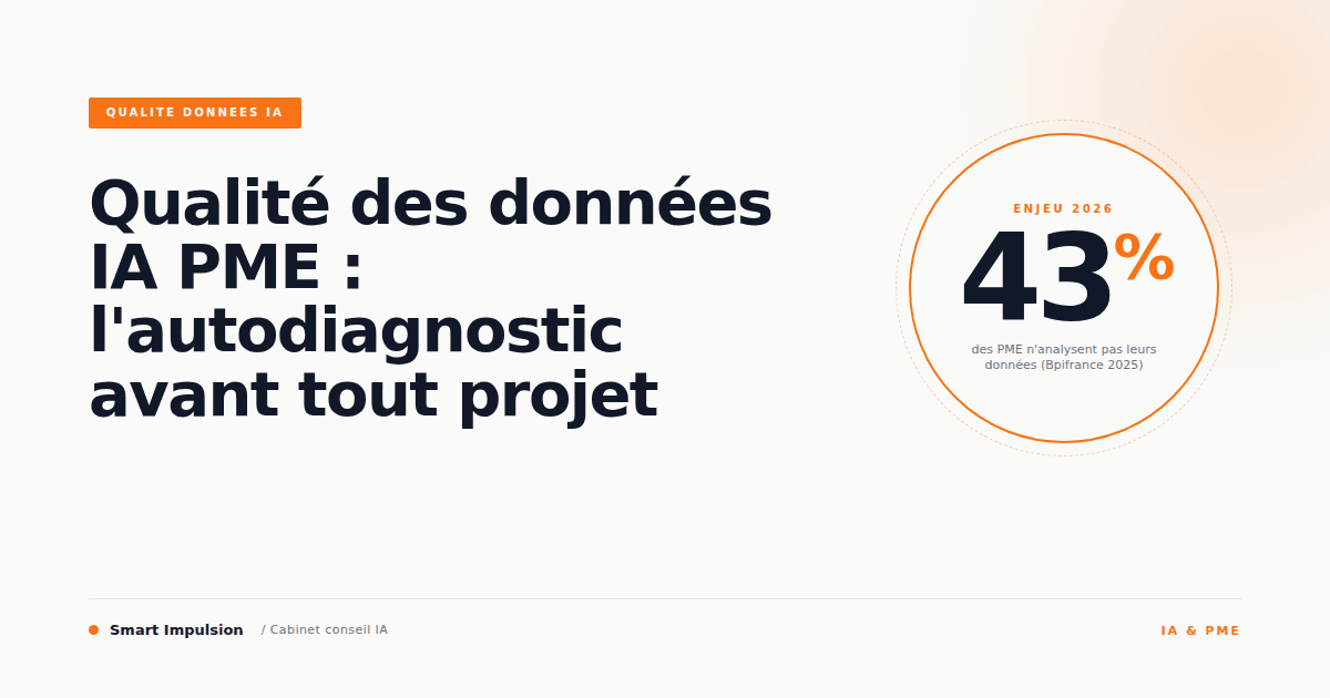 Image d'illustration pour l'article "Qualité des données IA PME : l'autodiagnostic avant tout projet"
