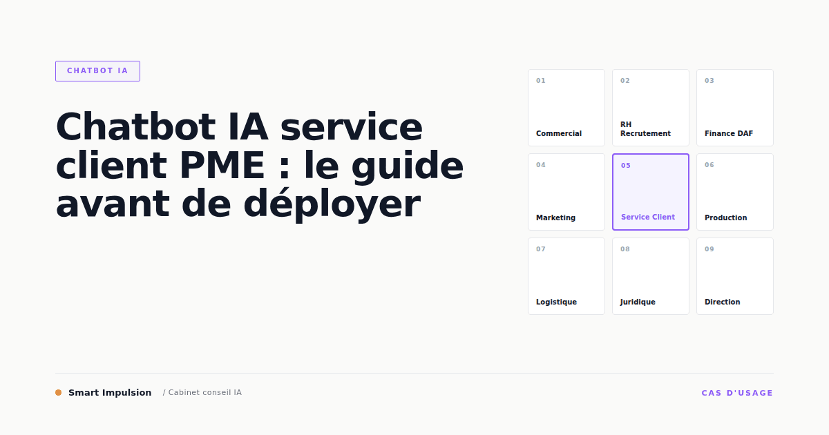 Image d'illustration pour l'article "Chatbot IA service client PME : le guide avant de déployer"