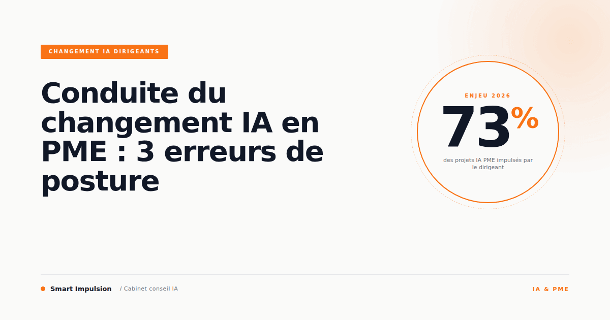 Image d'illustration pour l'article "Conduite du changement IA en PME : 3 erreurs de posture"