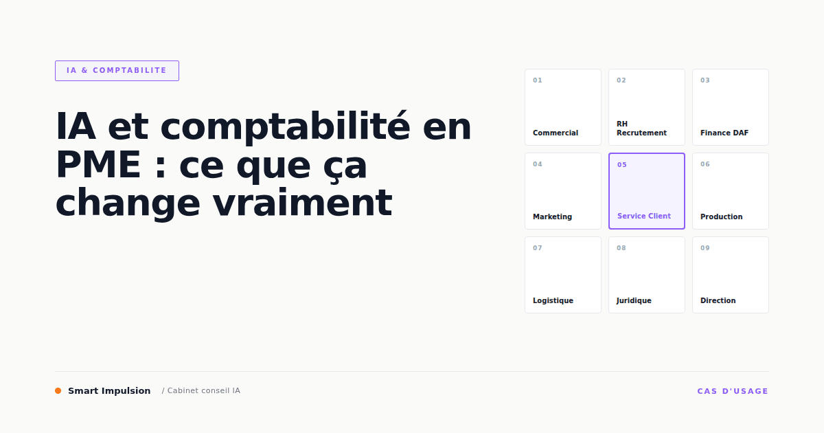 Image d'illustration pour l'article "IA et comptabilité en PME : ce que ça change vraiment"
