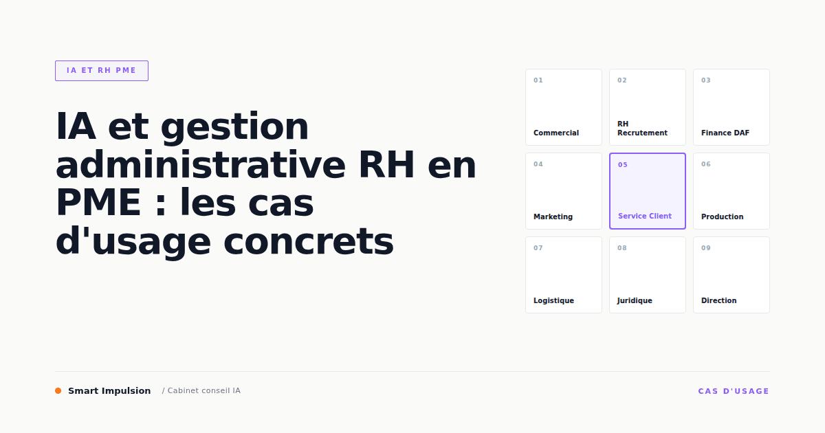 Image d'illustration pour l'article "IA et gestion administrative RH en PME : les cas d'usage concrets"