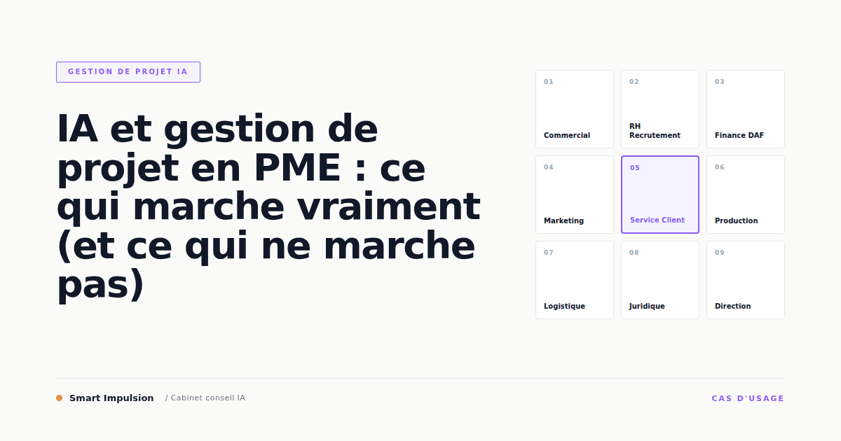 Image d'illustration pour l'article "IA et gestion de projet en PME : ce qui marche vraiment (et ce qui ne marche pas)"