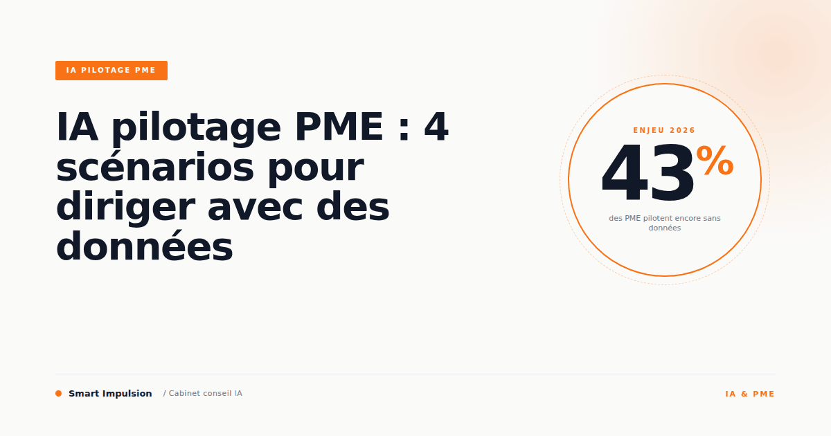 Image d'illustration pour l'article "IA pilotage PME : 4 scénarios pour diriger avec des données"