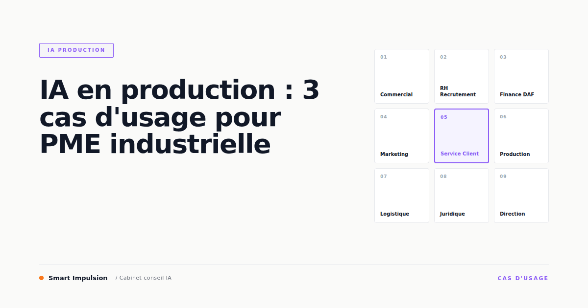 Image d'illustration pour l'article "IA en production : 3 cas d'usage pour PME industrielle"