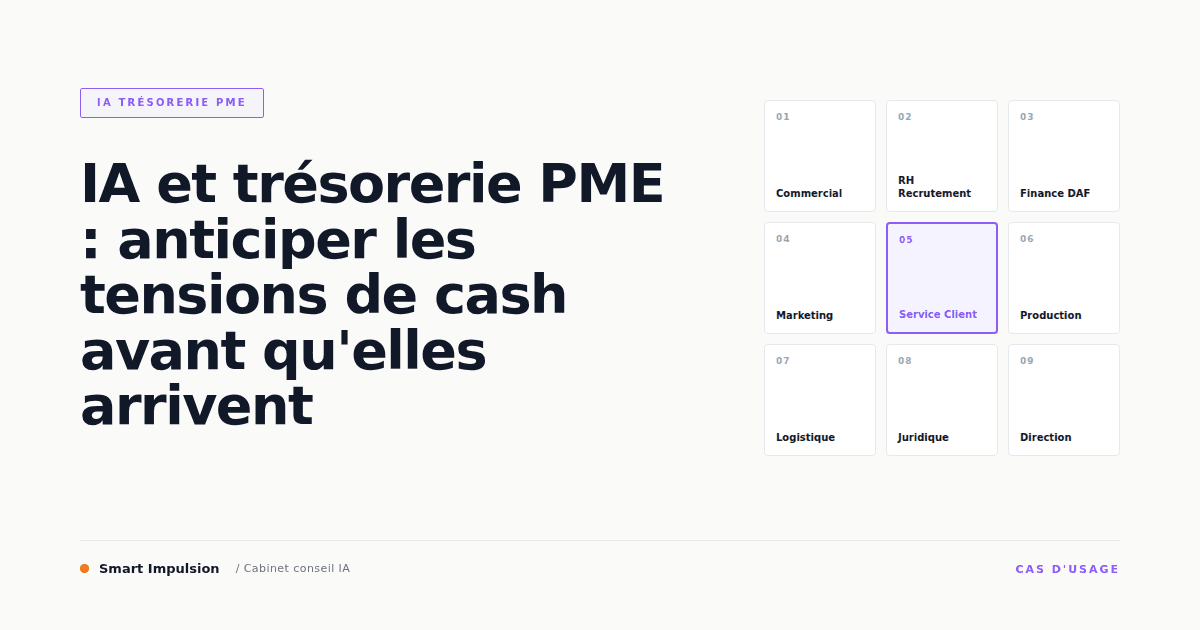 Image d'illustration pour l'article "IA et trésorerie PME : anticiper les tensions de cash avant qu'elles arrivent"