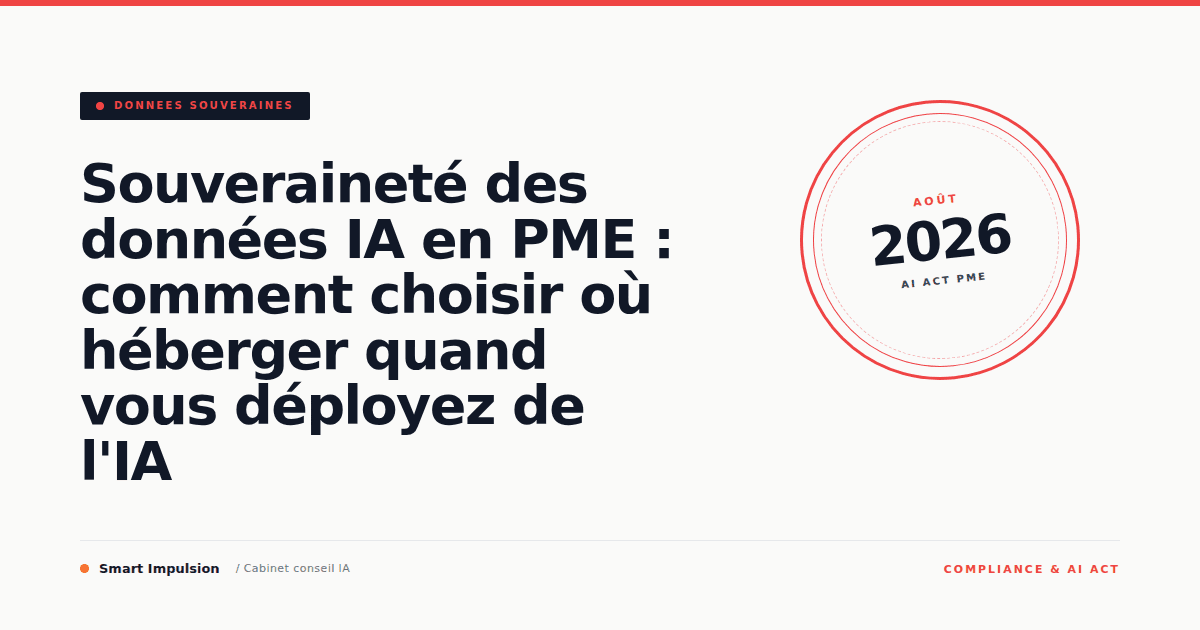 Image d'illustration pour l'article "Souveraineté des données IA en PME : comment choisir où héberger quand vous déployez de l'IA"